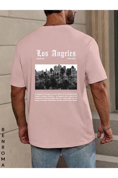 BENROMA Υπερμεγέθη στάμπα Unisex Tisort με στάμπα