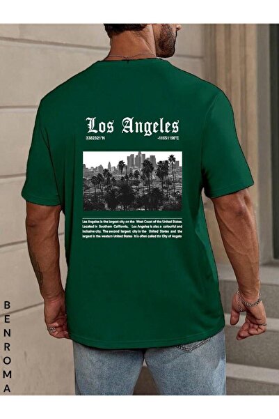 BENROMA Оверсайз футболка з принтом на спині, унісекс