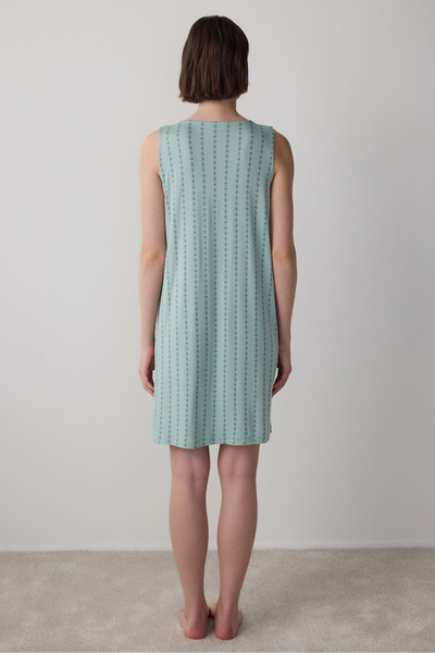 Penti Light Mint Lenna Floral Buttoned Maternity Nursing Nightdress