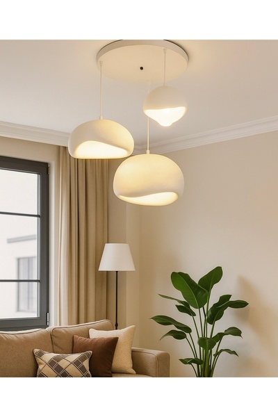 abacıshop 20-30-40 cm beton avize modern tasarım sarkıt beton avize