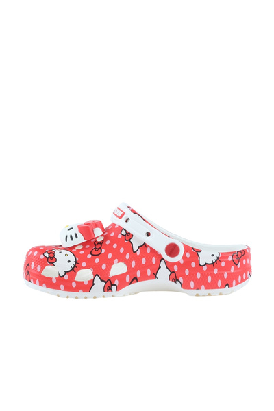 Crocs حذاء كلوج كلاسيكي أحمر متعدد الألوان من هالو كيتي