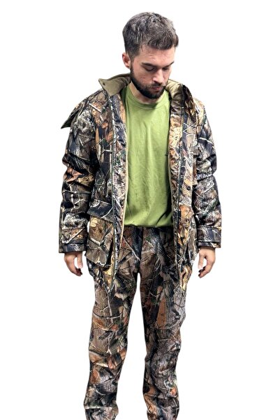 WİDİ Κυνήγι Ζούγκλα Μοτίβο Κυνηγιού Κατασκήνωσης Εκτυπωμένο Αδιάβροχο Ανεμοδαρμένο Κουκούλα -45 ° C Παλτό Κρύου Κλιματισμού