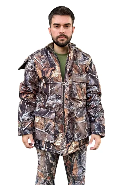 WİDİ Hunting Forest Pattern Cullery Setter Printed Wind Waterproof Outing Hoodie -45 ° C Cold Climate Coat