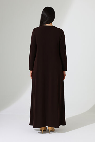 Mankens Fashion Brown Super Stretchy Long Dress