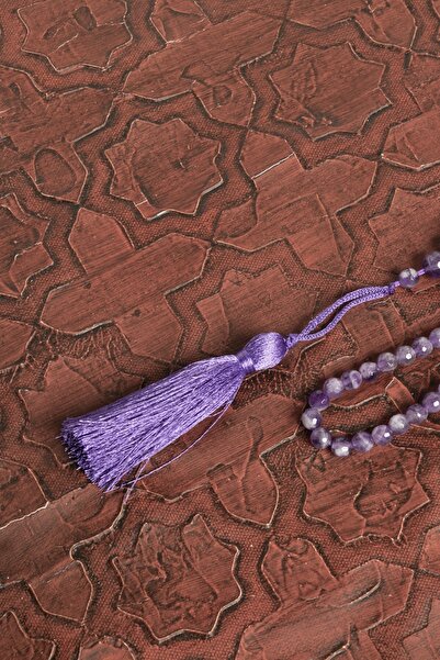 Saff Doğal Taş Sertifikalı Doğal Ametist Taşı 99'lu Tesbih