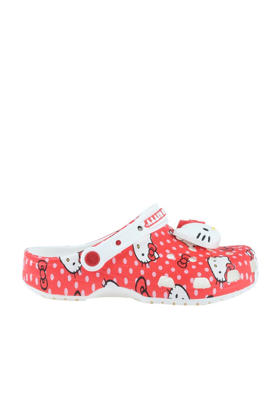 Crocs حذاء كلوج كلاسيكي أحمر متعدد الألوان من هالو كيتي