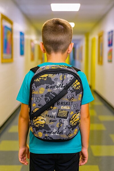 NewBag ANAOKULU ERKEK SIRT ÇANTASI (YENİ SEZON)-BASKETBOL DESENLİ