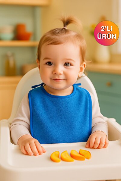 Ender Home CottonVerse 2'li Bebek Mama Önlüğü – %100 Pamuk Havlu 25x30 cm