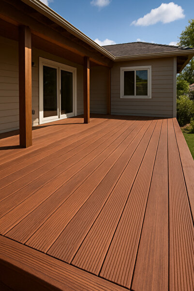 pinoxi 125cm Ahşap Deck Kahverengi Taban Tahtası Lambiri 125 Cm (5 ADET) (1 P...