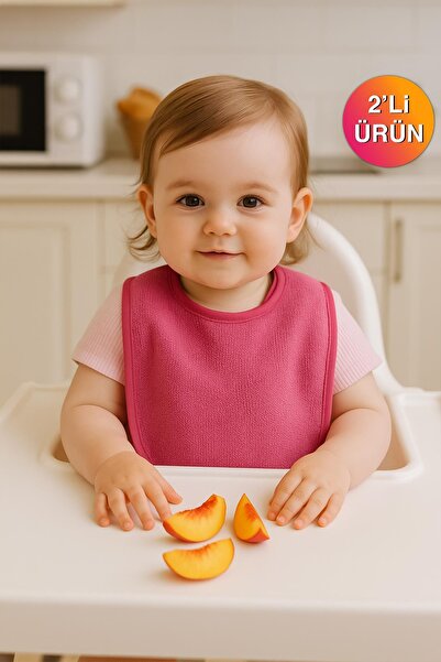 Ender Home Cottonverse 2-Piece Baby Food Bib – 100% Cotton Towel 25X30 cm