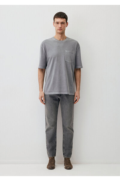Mavi Grey T-Shirt with Pocket Detail Loose Fit / Loose Relaxed Fit 0612502 -70103