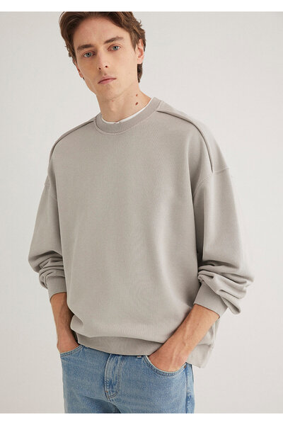 Mavi Crew Neck Gray Sweatshirt 0S10314-82577