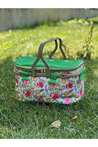 Kale Termos İcemax 25 LT Gözlük-ANANAS Desen İzolasyonlu Piknik Sepeti