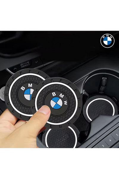 RoseTR Noul logo Bmw - Set de 2 suporturi și suport din silicon Bmw Accesoriu pentru interiorul mașinii