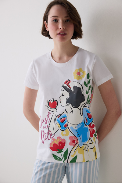 Penti Snow White Cotton Pants Pajamas Set