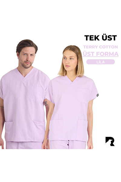 KARGA ÜNİFORMA TEK ÜST FORMA - Unisex Yarasa Kol Hemşire Ve Doktor Forması Ta...