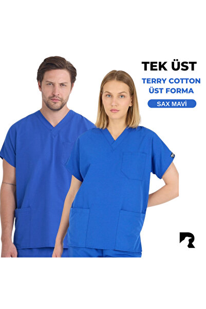 KARGA ÜNİFORMA TEK ÜST FORMA - Unisex Yarasa Kol Hemşire Ve Doktor Forması Ta...