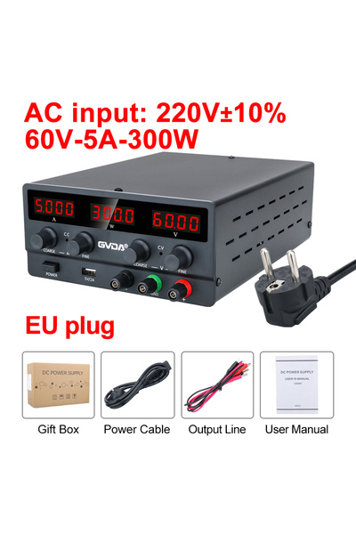 Choice SPS-H605-Black GVDA مزود طاقة تيار مستمر قابل للتعديل 30 فولت 10 أمبير...