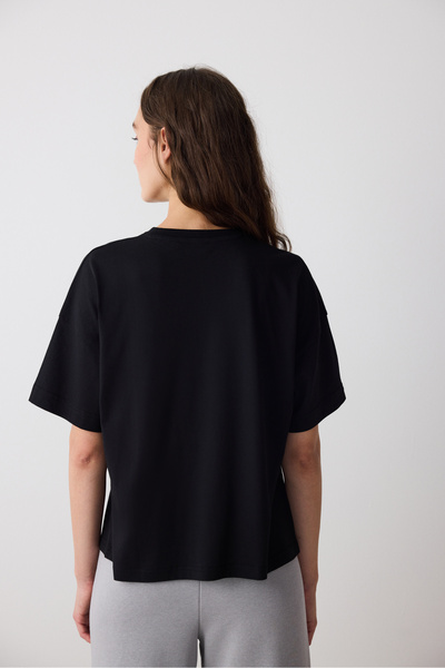 Penti Μαύρο μπλουζάκι Verla με αξεσουάρ ώμου - Συλλογή Saude