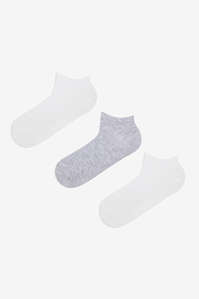 Penti Men's Super Gray - White 3-Piece Booties