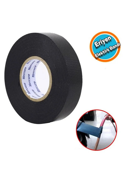Mykablo Eriyen Bant 19 mm Elektrikçi Bandı Kablo Bantı Su Geçirmez Su Altı Yapışkanlı Kauçuk Su Yalıtım