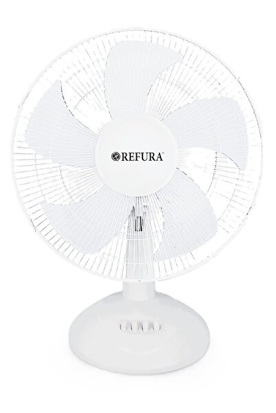 REFURA مروحة طاولة ١٦ بوصة، ٣ سرعات، ٧٠ واط، لون أبيض