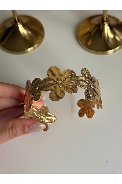 HOUSEKİ VIP Kaplama Çiçekli Arm Cuff Pazu Kelepçesi