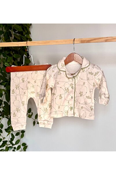 KapsülBebek 100% Organic Cotton 2-Pack Seasonal Unisex Daily Baby Pajamas Set – Top, Bottom
