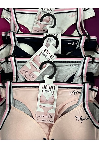 KozaBiat % Cotton Young Girl Training 4-Piece Bra Set
