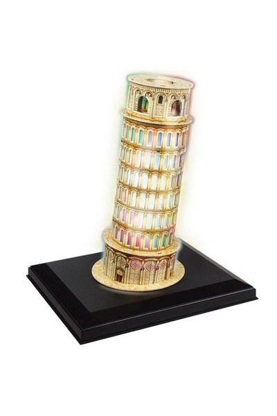 Genel Markalar 3D 15 Parça Led Puzzle Pisa Kulesi - İtalya (Led Işıklı