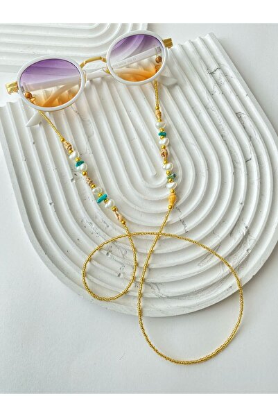 LiKESUN Turquoise Stone Women's Glasses Strap Glasses Rope (Double Wrapped Necklace)
