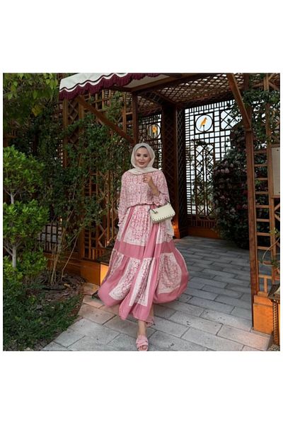 Rabia Ateş Diamond Skirt Viscose Suit