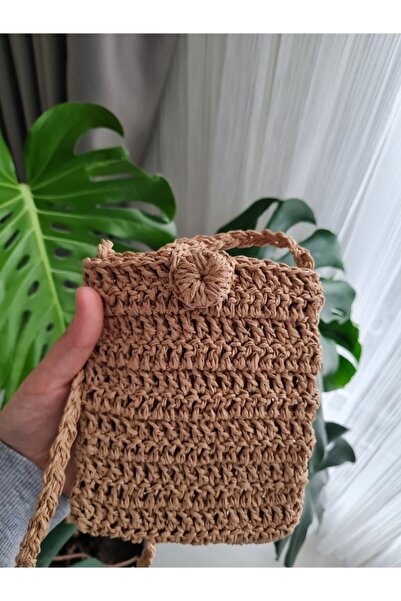Verda Desing Mala pletena torba za rame od pruća, ručno pletena
