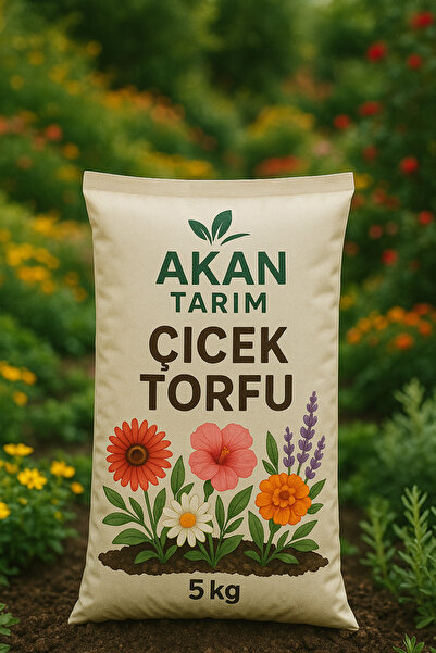 Akan Tarım Yüksek Kaliteli Çiçek Torfu 10 Litre 5 Kg | Bitkiler İçin Özel Çiç...