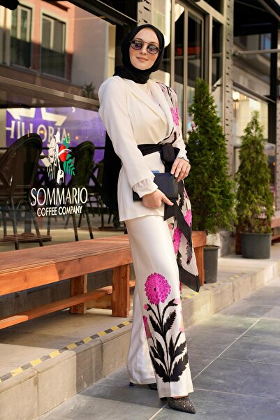 MİANOTTE Mianotte Çiçek Desenli Bol Pantolon