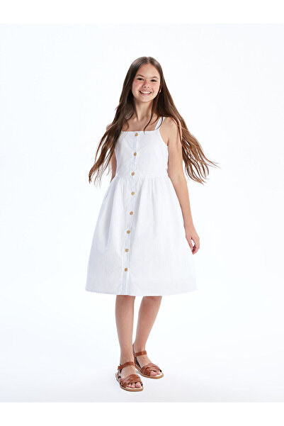 LC Waikiki Seray Νέας Σεζόν Φόρεμα για κορίτσια με τετράγωνο γιακά