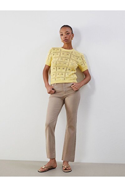 LC Waikiki New Season Crop Flare Women's Jean Trousers - S5Ps10Z8