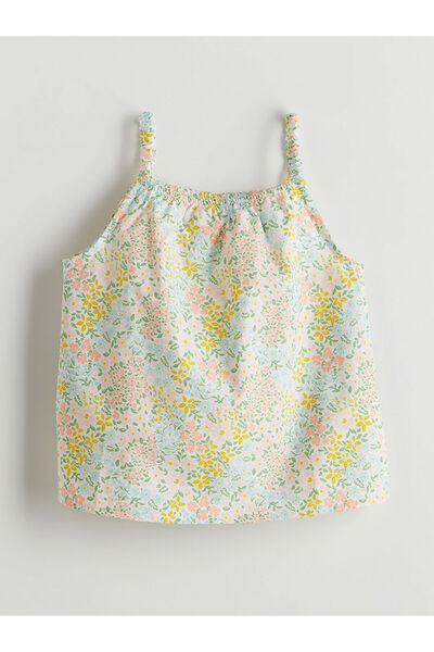 LC Waikiki Lcw Eco Yellow Sleeveless Floral Girl Blouse