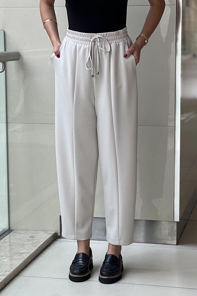 sentez giyim Sentez front parted carrot bamboo pants
