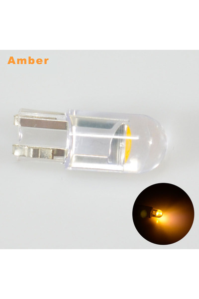 Choice T10 أصفر 10 قطع W5W Led T10 WY5W LED لمبات ضوء السيارة COB إسفين سيارة أضواء وقوف السيارات لوحة ترخيص السيارات