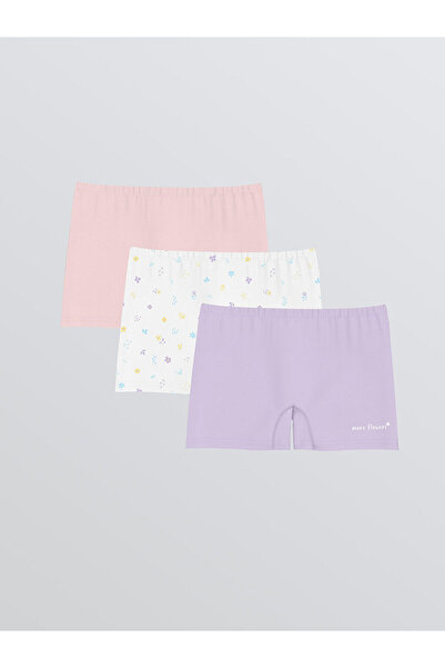 LC Waikiki Bedruckte Mädchen-Boxershorts im 3er-Pack