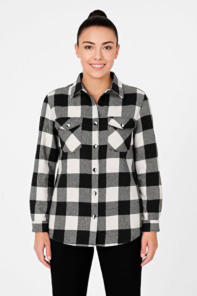 MODA55 Men's Lumberjack Shirt - Black
