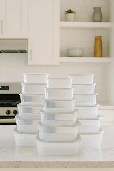 Vienev 18-Piece Airtight Storage Container Set Gray (3-2-1,2-0,75-0,50-0,25 Lt)