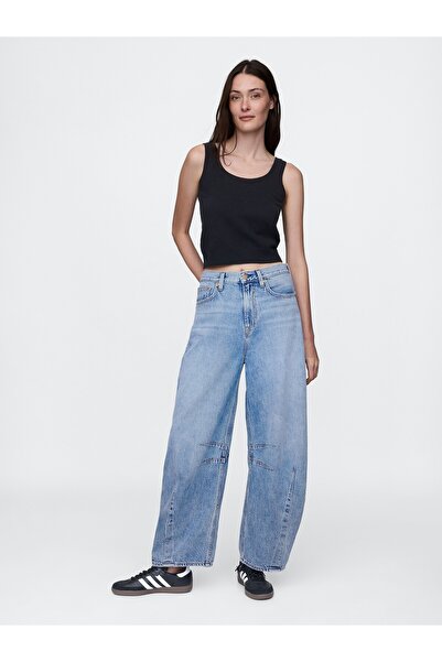 GAP Kadın Mavi High Rise UltraSoft Horseshoe Jean Pantolon
