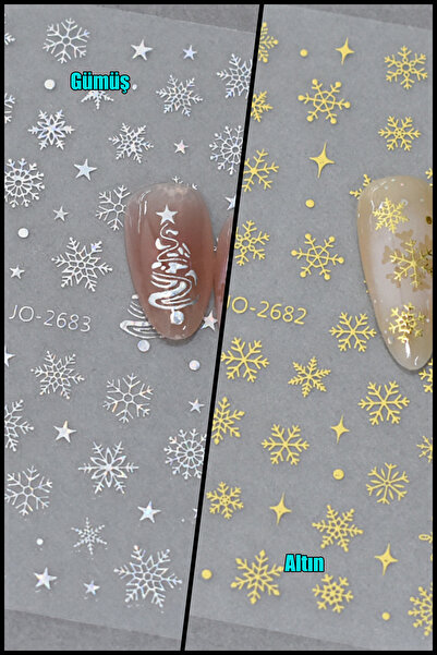 Easy Beauty 2 Adet Nail Art Tırnak Sticker Kendinden Yapışkanlı, Tırnak Süsle...