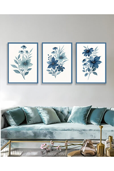 woodsia Set de pictură din lemn MDF cu aspect cadru 3 piese UCMD SET1062