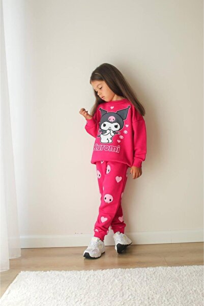 shop بدلة بناتي موسمية مكونة من قطعتين من نسيج القطن المطبوع من Kuromi مع أرب...