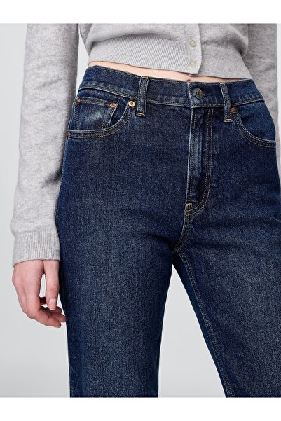 GAP Kadın Lacivert High Rise '90s Straight Jean Pantolon
