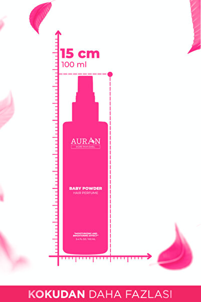 AURAN Bebek Pudrası Saç Parfümü Besleyici ve Onarıcı Saç Bakım Spreyi Baby Powder Hair Perfume Spray 100ml