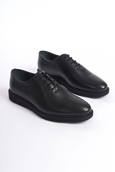 Mubiano Чоловічі класичні черевики з шнурівкою з натуральної шкіри, чорні - MBEYY23212-S